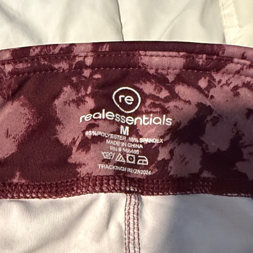 Stylish Burgundy Patterned Leggings - Picture 2 of 5